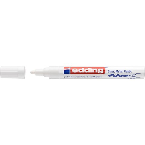 Marker lakierowy 2-4mm 750 biały okrągła końcówka 750/049/B EDDING Marker lakierowy 2-4mm 750 biały okrągła końcówka 750/049/B EDDING
