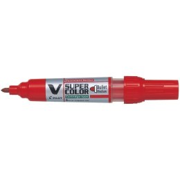 Marker permanentny V-SUPER COLOR czerwony M okrągły SCA-VSC-M-R