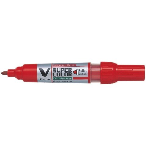 Marker permanentny V-SUPER COLOR czerwony M okrągły SCA-VSC-M-R