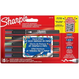 Markery artystyczne akrylowe SHARPIE (5 kolorów) końcówka pędzelkowa 2201182