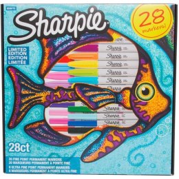 Markery perm. SHARPIE 28szt. zestaw`RYBA`2061125