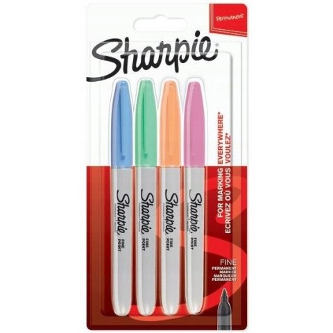 Markery permanentne SHARPIE FINE PASTEL 4kol. 2065402