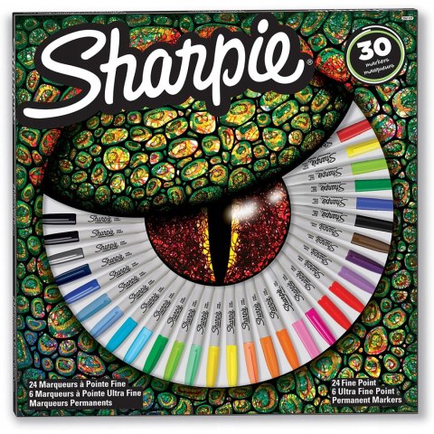Markery permanentne SHARPIE zestaw EYE 30szt. mix kolorów 2061127 Markery permanentne SHARPIE zestaw EYE 30szt. mix kolorów 2061127