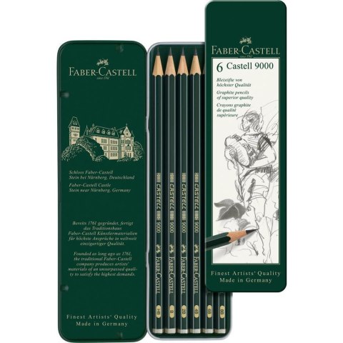 Ołówek CASSTELL 9000 (6szt.) 119063 FC FABER-CASTELL Ołówek CASSTELL 9000 (6szt.) 119063 FC FABER-CASTELL
