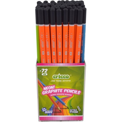 Ołówek trójkątny neonowy HB CRICCO CR312 Ołówek trójkątny neonowy HB CRICCO CR312