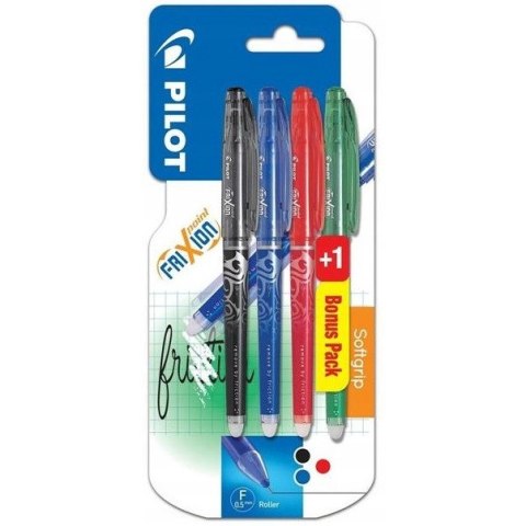 Pióro FRIXION PILOT 3pakx 4x0,5mm czar. nieb. czer i ziel. 3445 Pióro FRIXION PILOT 3pakx 4x0,5mm czar. nieb. czer i ziel. 3445