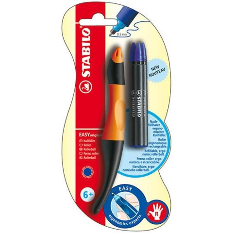 Pióro kulkowe EASY pomarańczowe0,5mm dla praworęcznych BLISTER B-19158-10 STABILO Pióro kulkowe EASY pomarańczowe0,5mm dla praworęcznych BLISTER B-19158-10 STABILO