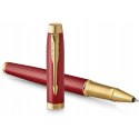 Pióro kulkowe IM PREMIUM RED złote wykończenie 2143647 PARKER