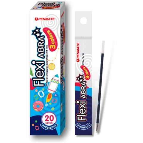 Wkład do długopisu ścieralnego 3 COLORS FLEXI ABRA niebieski TT8499 PENMATE Wkład do długopisu ścieralnego 3 COLORS FLEXI ABRA niebieski TT8499 PENMATE