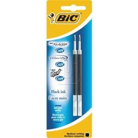 Wkłady do Pro+ React Gel / Vellocity Gel Czarne Blister 2 BIC 862228 Wkłady do Pro+ React Gel / Vellocity Gel Czarne Blister 2 BIC 862228