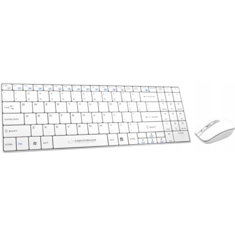 Klawiatura + mysz bezprzewodowa ESPERANZA LIBERTY biała EK122W 2.4GHz Klawiatura + mysz bezprzewodowa ESPERANZA LIBERTY biała EK122W 2.4GHz