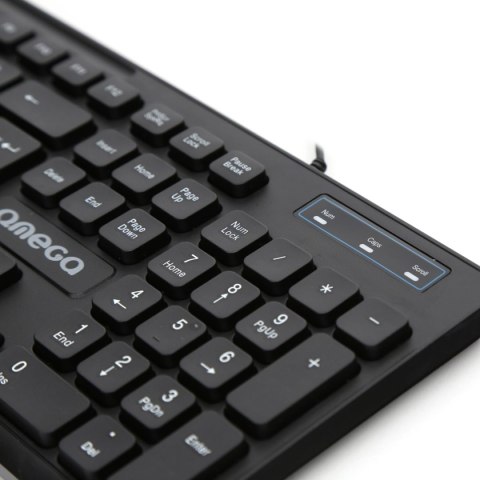 Klawiatura przewodowa WIRED USB US czarna OMEGA (45687) Klawiatura przewodowa WIRED USB US czarna OMEGA (45687)