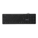 Klawiatura przewodowa WIRED USB US czarna OMEGA (45687)