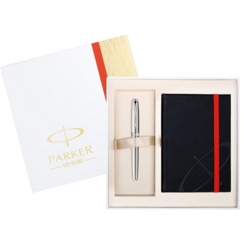 Komplet SONNET stalowy pióro wieczne + noetes w eleganckim pudełku S1889088 PARKER Komplet SONNET stalowy pióro wieczne + noetes w eleganckim pudełku S1889088 PARKER