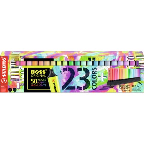STABILO BOSS ORIGINAL 23 szt.+podstawka 7023-01-5 STABILO BOSS ORIGINAL 23 szt.+podstawka 7023-01-5