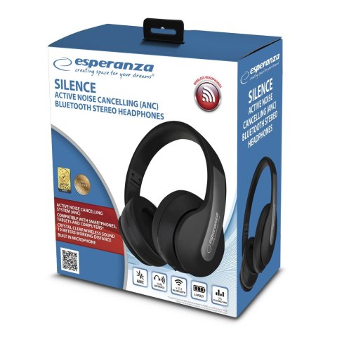 Słuchawki bezprzewodowe bluetooth ANC SILENCE EH240 ESPERANZA Słuchawki bezprzewodowe bluetooth ANC SILENCE EH240 ESPERANZA