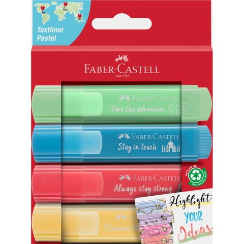 Zakreślacz 1546 pastelowy 4 kolory opakowanie kartonowe 254625 FABER CASTELL Zakreślacz 1546 pastelowy 4 kolory opakowanie kartonowe 254625 FABER CASTELL