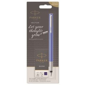 Zestaw pióro wieczne i naboje niebieskie 1+4 Vector 2046840 PARKER Zestaw pióro wieczne i naboje niebieskie 1+4 Vector 2046840 PARKER