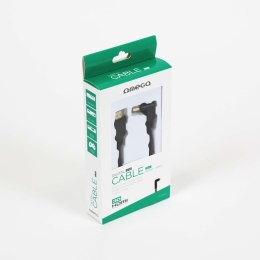Kabel HDMI -> HDMI 1,5m v.1.4 kątowy czarny OMEGA (41855)