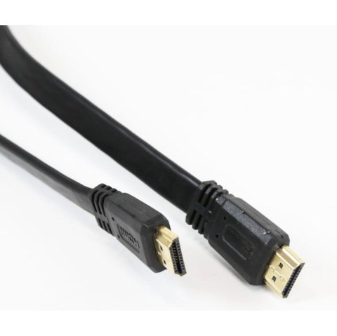 Kabel HDMI -> HDMI 3m v.1.4 4K płaski czarny OMEGA (41848) Kabel HDMI -> HDMI 3m v.1.4 4K płaski czarny OMEGA (41848)