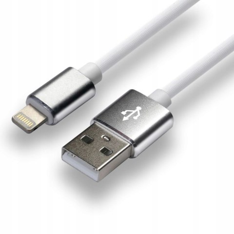 Kabel USB-A -> Lightning 1,5m 2,4A silikonowy biały EVERACTIVE (CBS-1.5IW) Kabel USB-A -> Lightning 1,5m 2,4A silikonowy biały EVERACTIVE (CBS-1.5IW)