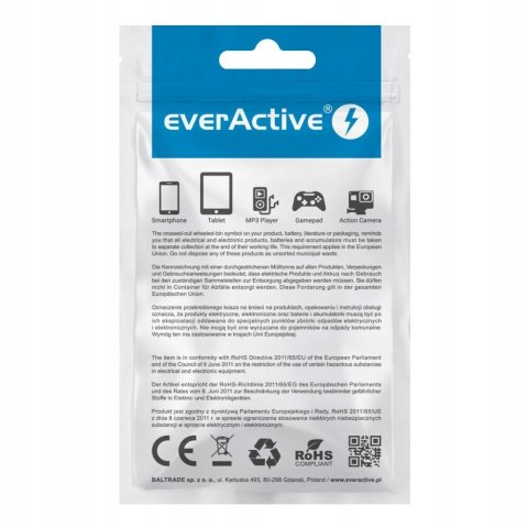 Kabel USB-A -> Lightning 1,5m 2,4A silikonowy biały EVERACTIVE (CBS-1.5IW) Kabel USB-A -> Lightning 1,5m 2,4A silikonowy biały EVERACTIVE (CBS-1.5IW)