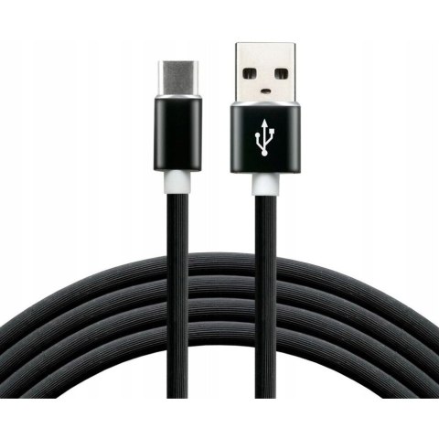 Kabel USB-A -> USB-C 1,5m 3A silikonowy czarny EVERACTIVE (CBS-1.5CB) Kabel USB-A -> USB-C 1,5m 3A silikonowy czarny EVERACTIVE (CBS-1.5CB)
