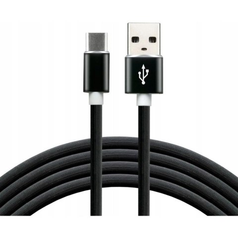 Kabel USB-A -> USB-C 1m 3A silikonowy czarny EVERACTIVE (CBS-1CB) Kabel USB-A -> USB-C 1m 3A silikonowy czarny EVERACTIVE (CBS-1CB)