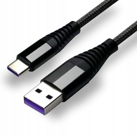 Kabel USB-A -> USB-C 1m 5A pleciony czarny EVERACTIVE (CBB-1CHB) Kabel USB-A -> USB-C 1m 5A pleciony czarny EVERACTIVE (CBB-1CHB)