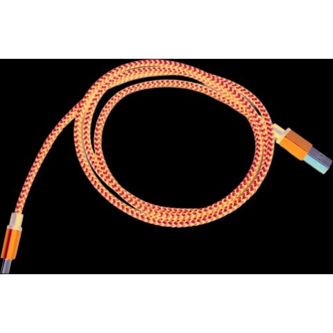 Kabel USB-A -> microUSB 1m 2A pleciony niebieski OMEGA VARAN (44190) Kabel USB-A -> microUSB 1m 2A pleciony niebieski OMEGA VARAN (44190)