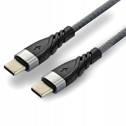 Kabel USB-C -> USB-C 1m 3A 60W pleciony szary EVERACTIVE (CBB-1PDG) Kabel USB-C -> USB-C 1m 3A 60W pleciony szary EVERACTIVE (CBB-1PDG)