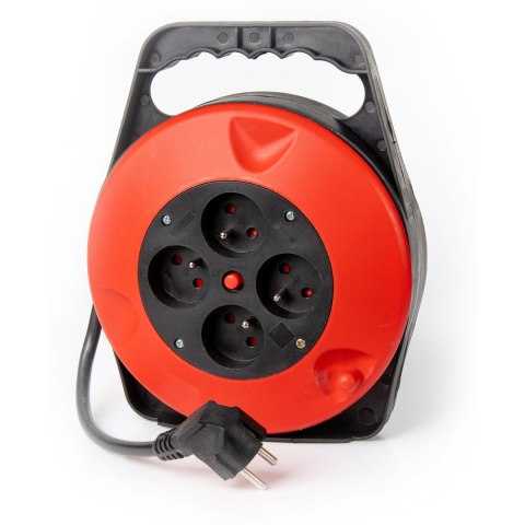 Kabel przedłużacz 230V 8m 16A czarny na bębnie 4 gniazda PLATINET (46090) Kabel przedłużacz 230V 8m 16A czarny na bębnie 4 gniazda PLATINET (46090)
