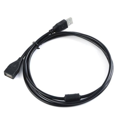 Kabel przedłużacz USB-A/M -> USB-A/F USB 2.0 1,5m czarny BULK Kabel przedłużacz USB-A/M -> USB-A/F USB 2.0 1,5m czarny BULK