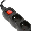 Listwa zasilająca 5g/1,8m czarna OMEGA 16A/3500W (41104)