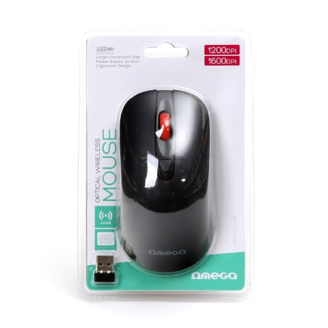 Mysz OMEGA bezprzewodowa 1000/1200/1600dpi czarna 45269 Mysz OMEGA bezprzewodowa 1000/1200/1600dpi czarna 45269