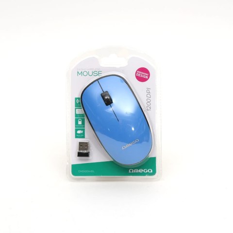 Mysz OMEGA bezprzewodowa optyczna 1200dpi USB niebieska (42862) Mysz OMEGA bezprzewodowa optyczna 1200dpi USB niebieska (42862)
