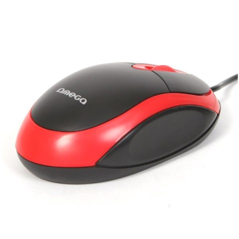 Mysz OMEGA optyczna 1200dpi USB Value Line czarno-czerwona (41646) Mysz OMEGA optyczna 1200dpi USB Value Line czarno-czerwona (41646)