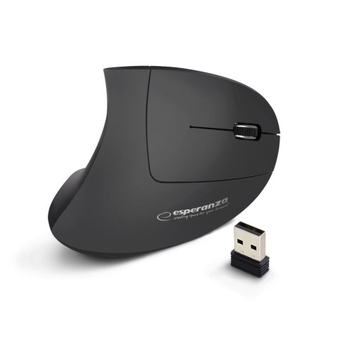 Mysz WERTYKALNA bezprzewodowa 2.4GHZ 6D optyczna USB CORVUS EM133 ESPERANZA Mysz WERTYKALNA bezprzewodowa 2.4GHZ 6D optyczna USB CORVUS EM133 ESPERANZA