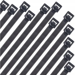 Opaska zaciskowa/opaska kablowa/zip/raps/trytytka 400x4,8mm (100szt) czarna LEXTOOL (LXOP31)