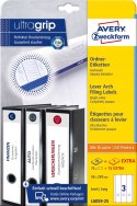 Etykieta A4 na segregator 59x297mm 25ark L6059-25 AVERY ZWECKFORM