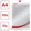Koszulki krystaliczne na dokumenty A4 55 mic 100 sztuk w pudełku 56066 ESSELTE