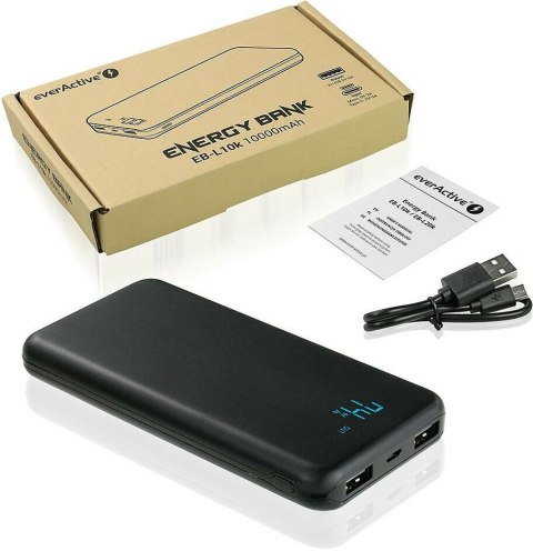 Powerbank 10000mAh EVERACTIVE Energy Bank (EB-L10k) Powerbank 10000mAh EVERACTIVE Energy Bank (EB-L10k)