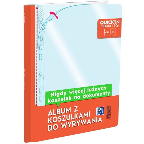 Album OXFORD z koszulkami krystalicznymi do wyrywania A4 60K 50MIC KRYS 400136890 Album OXFORD z koszulkami krystalicznymi do wyrywania A4 60K 50MIC KRYS 400136890
