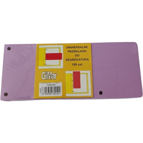 Przekładki 98x240 wąskie(100) fioletowe BREWIS