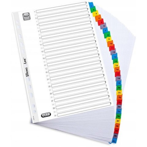 Przekładki kartonowe A4 MYLAR 1-31 numeryczne wzmocnione 100204620 OXFORD