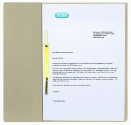 Skoroszyt oczkowy 1/2 A4 szary 100551880 ELBA