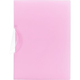 Skoroszyt z klipsem A4 PP pastel różowy SKP-A4-01 BIURFOL