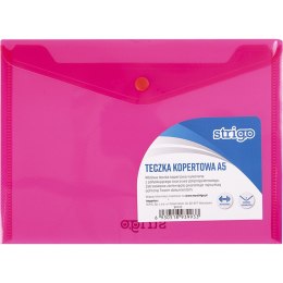Teczka kopertowa PP A5 pozioma różowa SF012 STRIGO