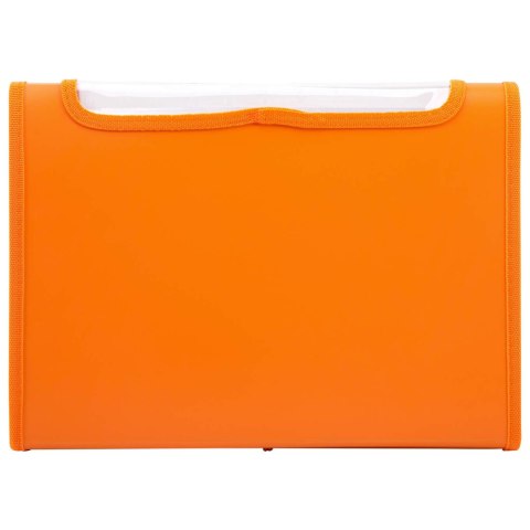 Teczka harmonijkowa z gumką 13-przegródek okno PVC RIO pomarańczowa 38128 ORANGE DELI Teczka harmonijkowa z gumką 13-przegródek okno PVC RIO pomarańczowa 38128 ORANGE DELI