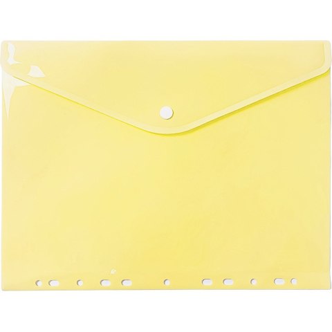 Teczka kopertowa A4 wpinana do segregatora PP pastelowy żółty TKZP-A4-03 BIURFOL Teczka kopertowa A4 wpinana do segregatora PP pastelowy żółty TKZP-A4-03 BIURFOL